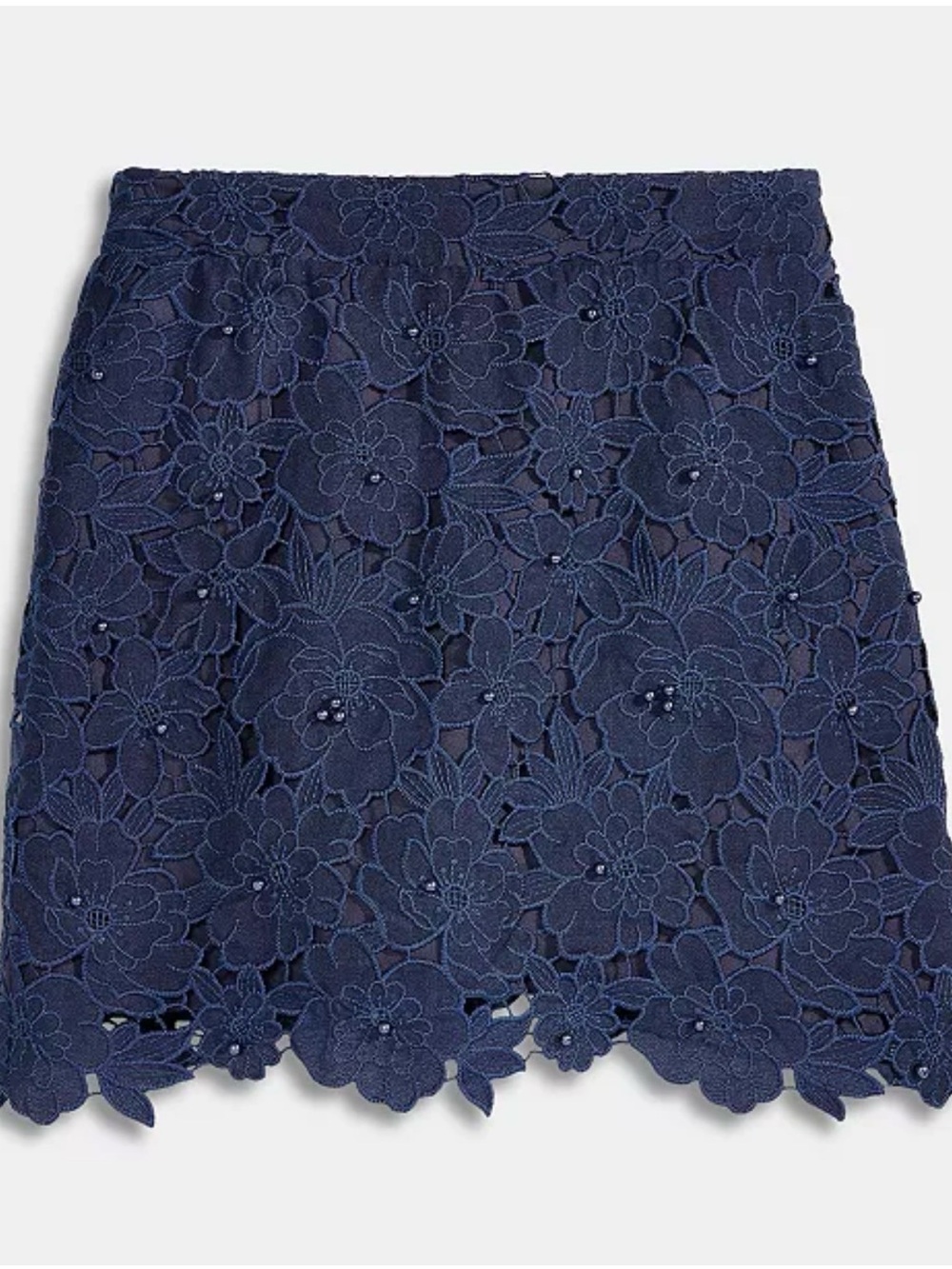 On 34th - Macys Women's Navy Floral Lace Mini Skirt